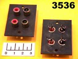 Разъем RCA 4 гнезда (7-0298)
