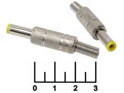 Разъем питания штекер 5.5*2.1мм 14мм металл на кабель