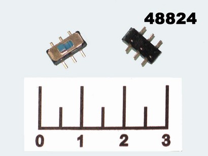 Микропереключатель движковый 2-х позиционный 6 контактов (SS-05)