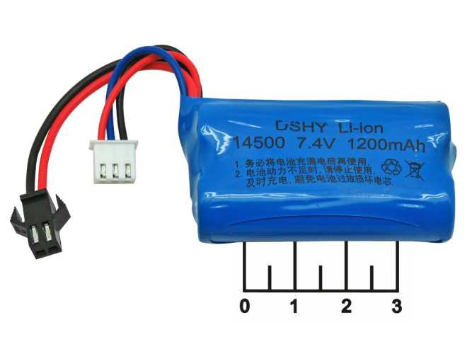 Аккумулятор 7.4V 1.2A 2*14500 Li-ion DSHY (разъем 2pin+3pin)