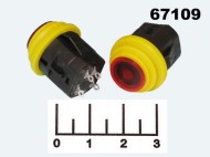 Кнопка MPBS-R/R черно-желтая с фиксацией 3A SB572 (KA7) влагозащищенная