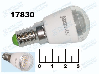 Лампа светодиодная 220V 2W E14 4000K белый для холодильника Jazzway