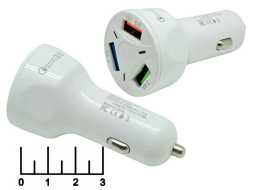 Автомобильное зарядное устройство 3USB 5V 7A/12V 1.8A APD-369 (быстрая зарядка) (б/ч)