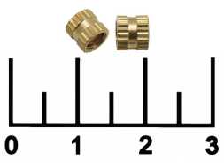 Втулка с внутренней резьбой М4*5*5.2 латунь