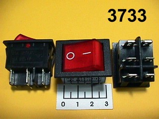 Выключатель 250/15 IRS-3C красный 6 контактов Б (IRS-202-3C-R)