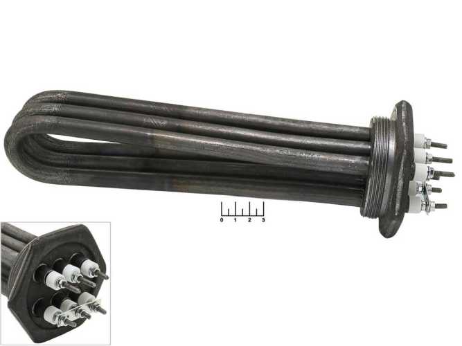 Тэн для водонагревателя 9000W 270мм (резьба 74мм)