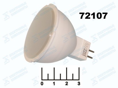 Лампа светодиодная 220V 7W MR16 GU5.3 3000K белый теплый Jazzway (50*54)
