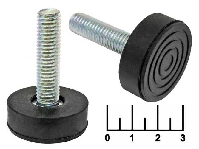 Ножка регулируемая D34 39мм М10 для стиральной машины