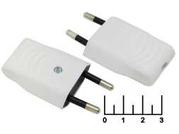 Вилка электрическая без земли белая плоская TDM (1806-0089)