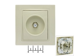 Розетка TV F гнездо оконечная TDM (Таймыр) слоновая кость (SQ1814-0132)
