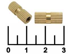 Втулка с внутренней резьбой М4*15*6.5 латунь