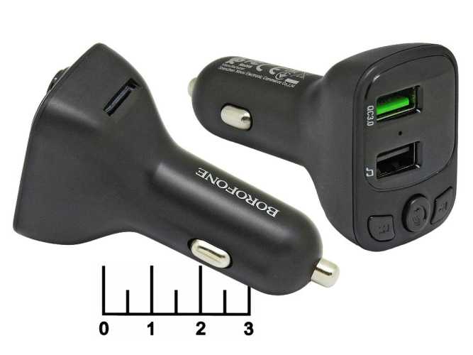 Модулятор MP3/FM/micro SD/2USB Borofone BC41 + bluetooth