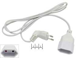 Удлинитель электрический 1/1.8м Y001/ST2 W03F (max-2.5A) (угол)