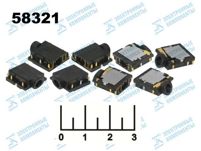 Разъем AUD 3.5 гнездо стерео на плату (101109)