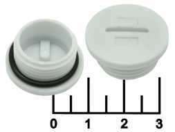 Заглушка MG-20 серая влагозащищенная d-20мм