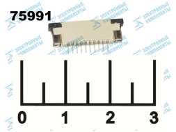 Разъем 10pin гнездо для шлейфа шаг 1мм