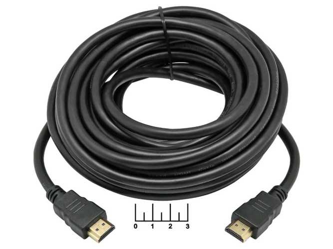 Шнур HDMI-HDMI 7.5м gold пластик Cablexpert v2.0 CC-HDMI4-7.5M