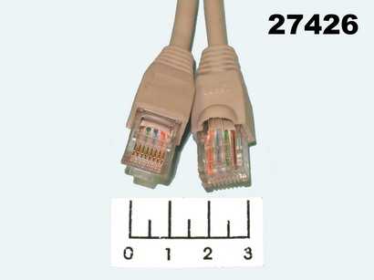 Шнур 8P8C-8P8C (RJ-45) 5м Dayton (4-0053) (патч-корд) (UTP)