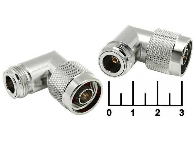 Переходник N штекер/N гнездо угол (N-412) (UHF-C58PW/N-IJ)