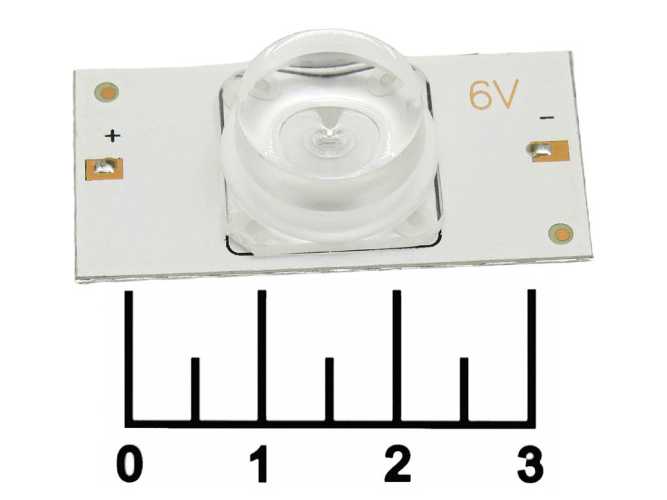 Светодиод 1LED 6V с линзой 17мм для TV