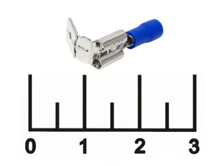 Клемма ножевая штекер/гнездо 6.3мм синяя (PBDD1.25-250)