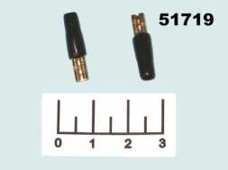 Клемма ножевая гнездо 2.8мм gold черная 7-150