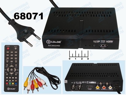 Ресивер цифровой телевизионный DVB-T2 Color DC902HD + медиаплеер