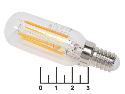 Лампа светодиодная 220V 4W E14 2700K белый теплый прозрачн. филаментная Osram для эл.вытяжек (25*80)