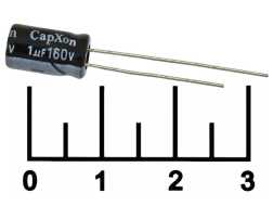 Конденсатор электролитический ECAP 1 мкФ 160В 1/160V 0611 105C