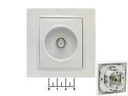 Розетка TV F гнездо оконечная TDM (Таймыр) белая (SQ1814-0032)