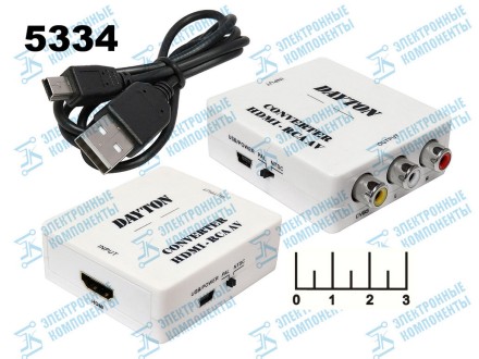 Конвертор HDMI-выход 3RCA Dayton (5-984) (10-0005)