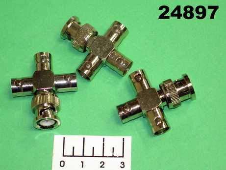 Переходник BNC штekер/BNC 3 гнезда