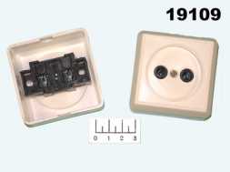 Розетка электрическая накладная без земли (Белая церковь)