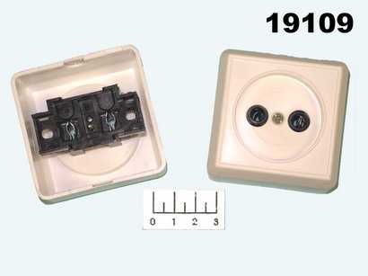 Розетка электрическая накладная без земли (Белая церковь)