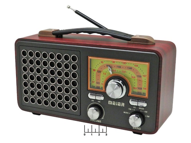 Радиоприемник Meier M-1913BT + USB/micro SD/AUX/bluetooth аккумуляторный