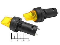 Выключатель 220/5 220V 5A желтый SB7-CK3565 3-х позиционный с фиксацией (подсветка 220V)