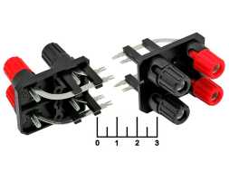 Клемма банан 4 гнезда на плату