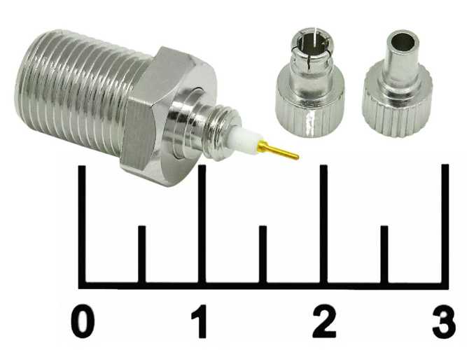 Переходник F гнездо/CRC9 штекер + TS9