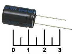 Конденсатор электролитический ECAP 220мкФ 100В 220/100V 1220 105C (TK)