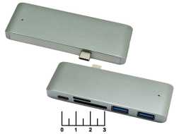 USB Hub 2 port + Type C + Card Reader