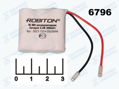 Аккумулятор для радиотелефона Robiton T314 3.6V 0.3A