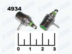 Разъем RCA гнездо в панель под гайку зеленый (1-290)