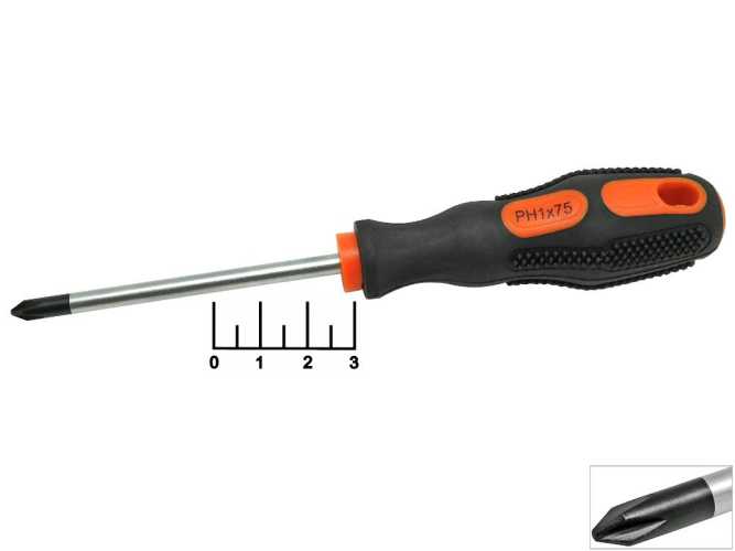 Отвертка 1*75мм + PH Park (OTV015DK) 356015