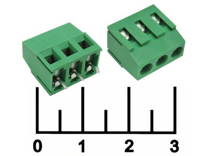 Клеммник линейный 3pin 2мм вертикальный
