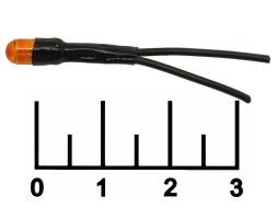 Лампа для гирлянды 5V 60mA 4мм (оранжевая)
