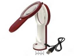 Лупа настольная с подсветкой 3*/6*/4.5 6+11LED TH-7022