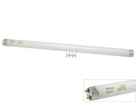 Лампа люминесцентная T8 15W 6400K белый холодный (438мм) Feron