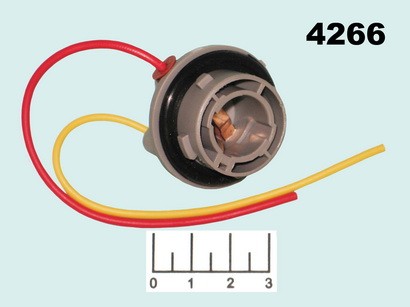 Патрон для лампы BA15S на проводе 1 контакт (1156-2)
