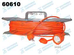 Удлинитель электрический 1/20м с землей на рамке Universal УШ-10 (ПВС 3*0.75) (max-10A)