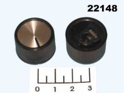 Ручка на вал 6мм черная 41001-2